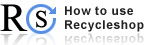 RS How to use RecycleShop logo摜